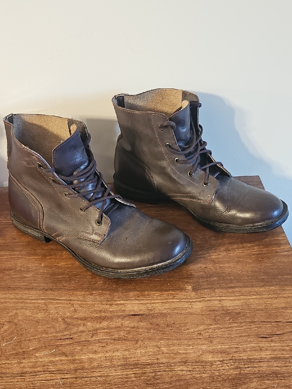 Bed Stu Men's Dark Brown Leather Chukka Boots